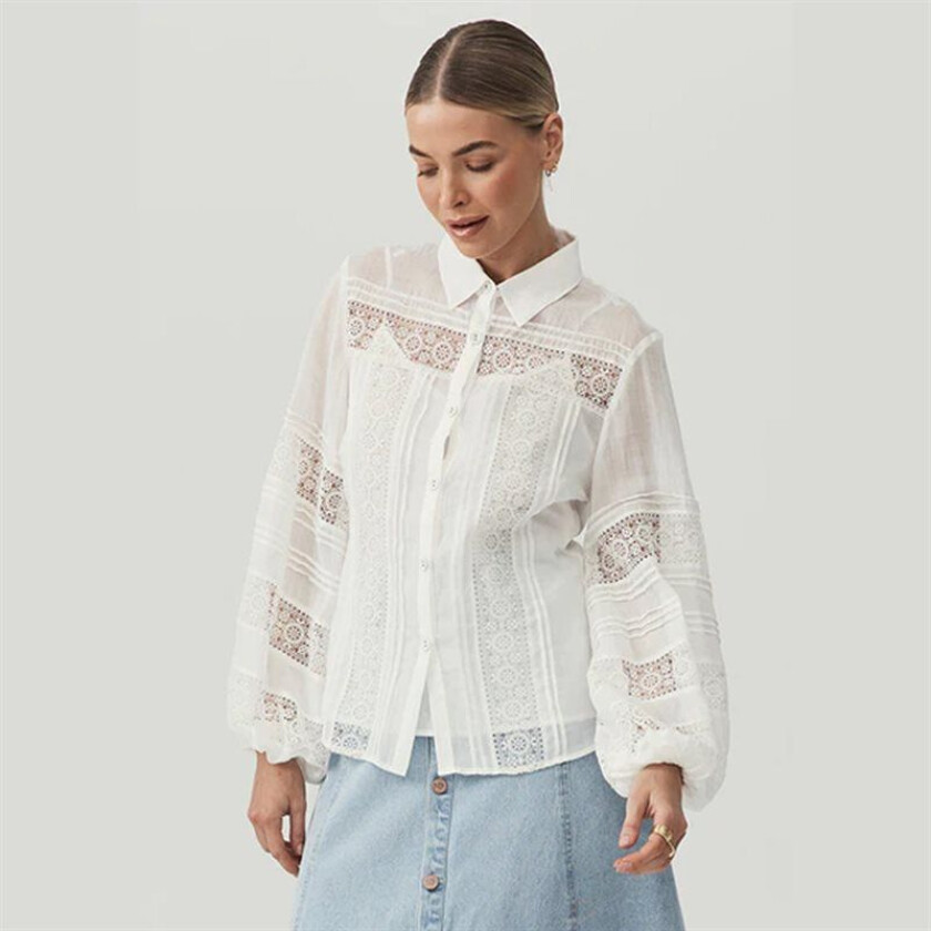 Bilde av Layla Blouse - Ivory Hvit L