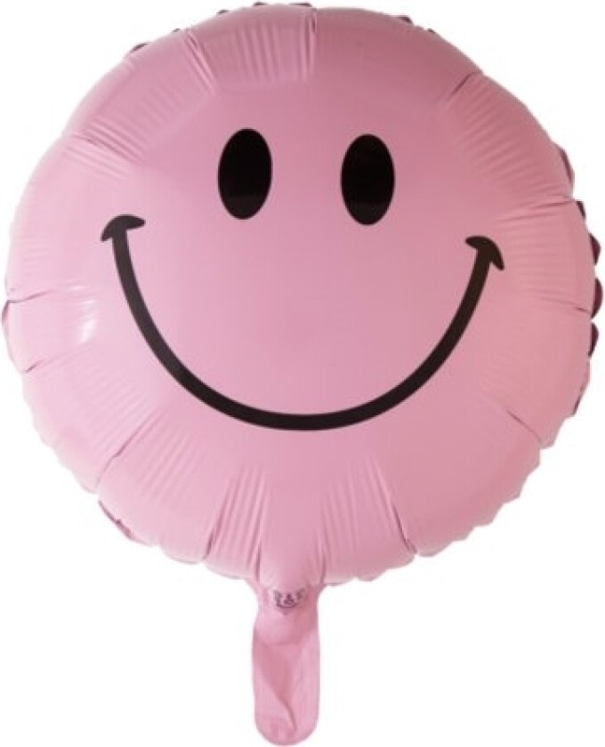 Folieballon, Lyserød Emoji Smiley
