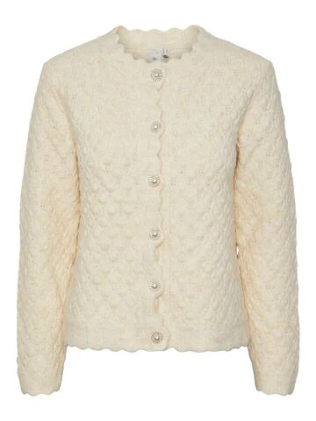 Yasbubble Ls Knit Cardigan - Birch L