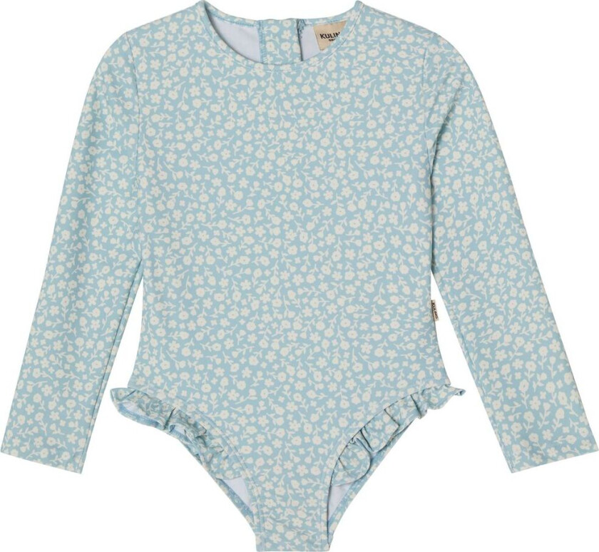 Antibes UV-badedrakt Sky Blue Flower | Blå | 134/140 cm