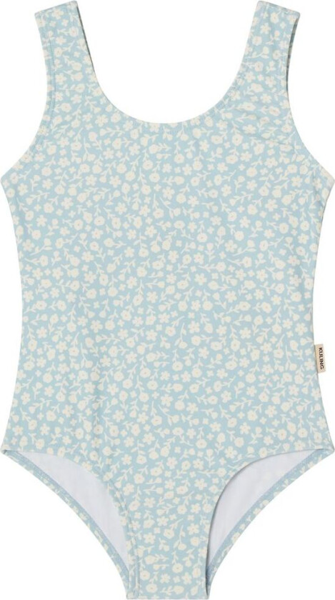 Milos UV-badedrakt Sky Blue Flower | Blå | 98/104 cm