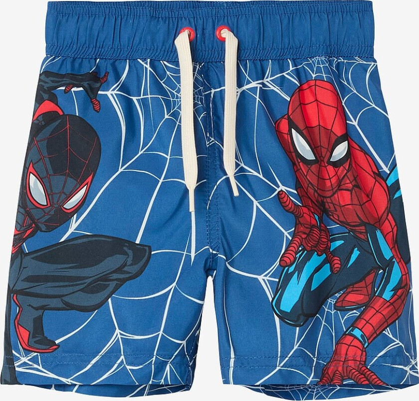 Badebukse nmmMave Spider Long Swimshorts - Blå