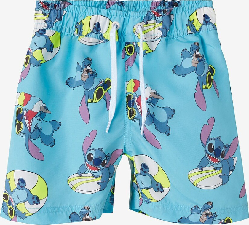 Badebukse nmmMic Stitch Long Swimshorts Wdi - Blå