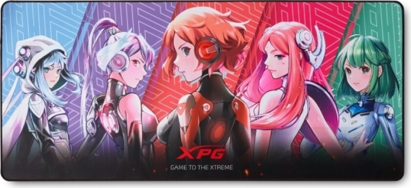 Xpg Frontline Xl Saga Series, Flerfarget, Bilde, Mikrofiber, Gummi, Antiskliunderlag, Musematte Til Gaming