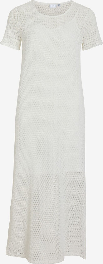 Maxikjole viMine O-neck S/S Midi Dress - Hvit