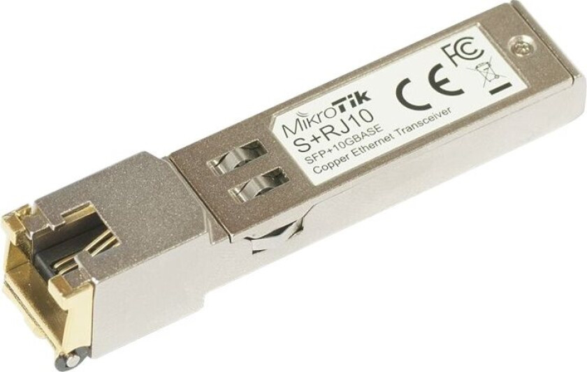 Mikrotik S+Rj10 - Sfp+ Transceivermodul - 10Gbe, 5Gbe, 2.5Gbe - 10Base-T, 100Base-Tx, 1000Base-T, 10Gbase-T, 2.5Gbase-T, 5Gbase-T / Rj-45 - Opp Til 2