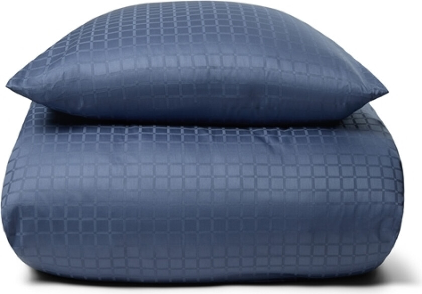 Luksuriøst dobbelt sengetøy - 200x220 cm - 100 % bomullssateng sengetøy - Daisy blå - By Night jacquardvevd sengesett