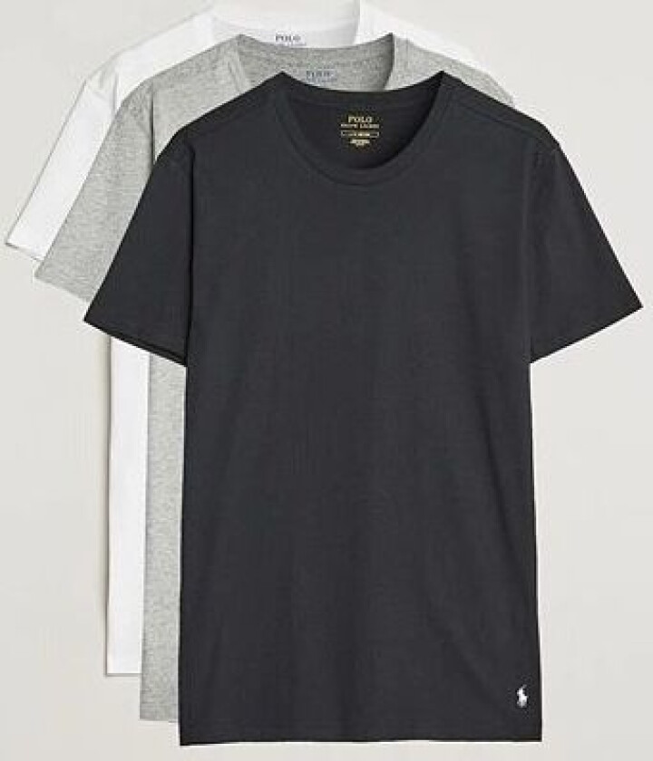 Polo Ralph Lauren 3-Pack Crew Neck Tee White/Black/Andover Heather