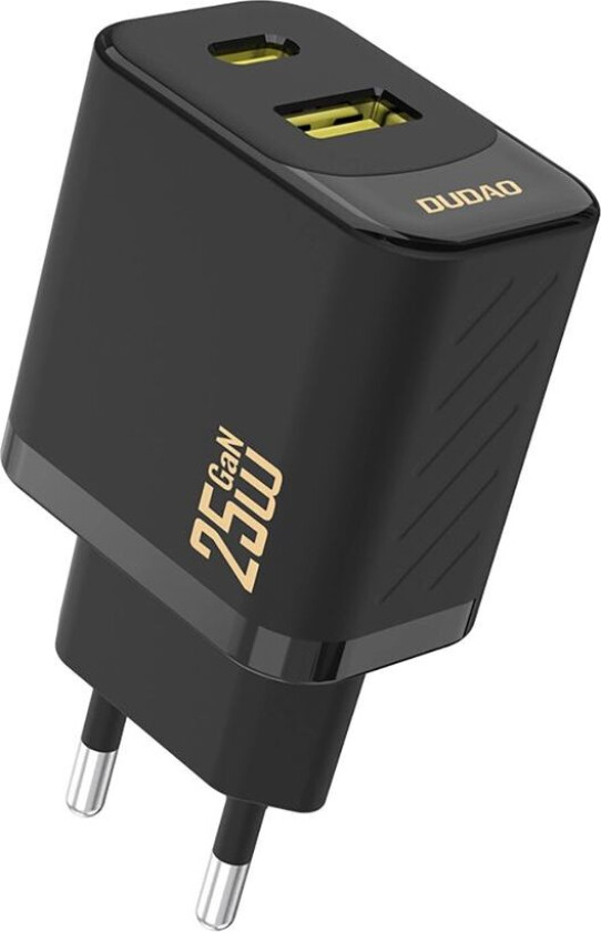 Bilde av A26T GaN Vegglader USB-C/USB-A 25W PD QC - Svart