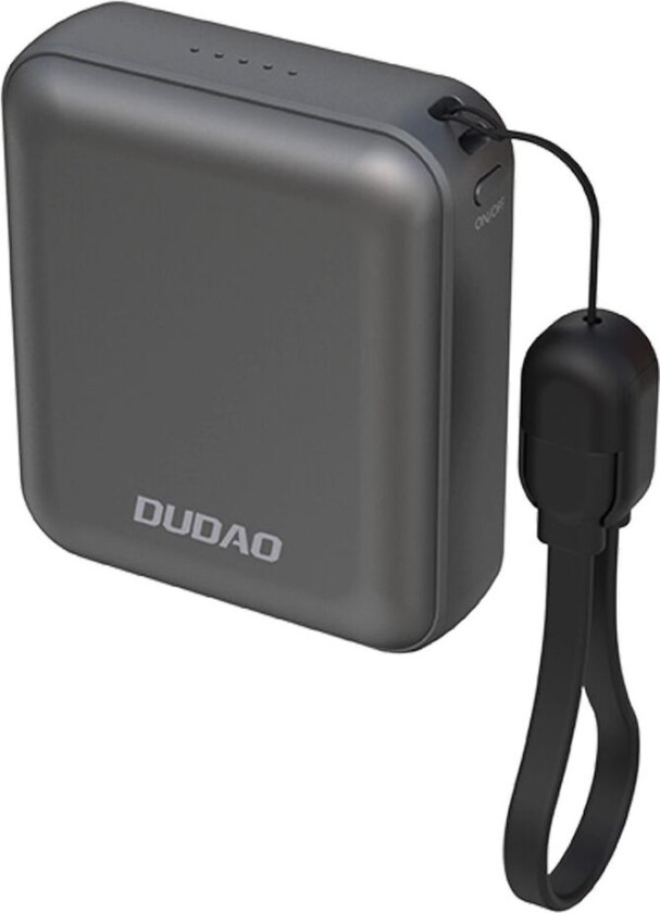 K22+ Powerbank 10000mAh USB-C 22,5W med USB-C-kabel - Grå