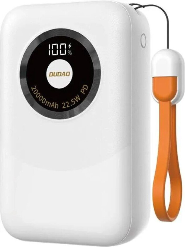 K21 Mini Powerbank 10000mAh USB-A / USB-C 22,5W - Hvit