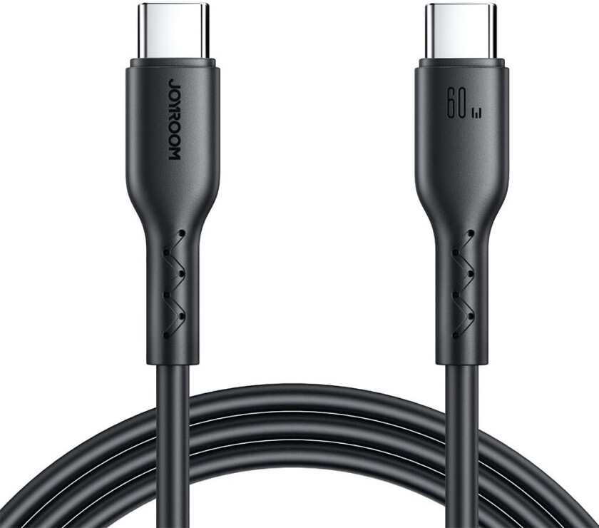 USB-C til USB-C-kabel Hurtiglading 60W, 1m - Svart