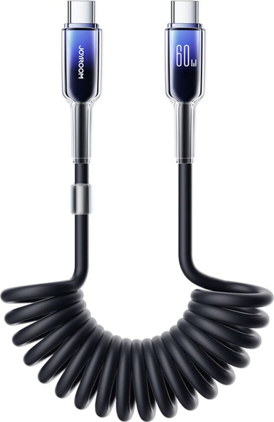 USB-C til Lightning uttrekkbar kabel hurtiglading 30W, 1,5m - svart