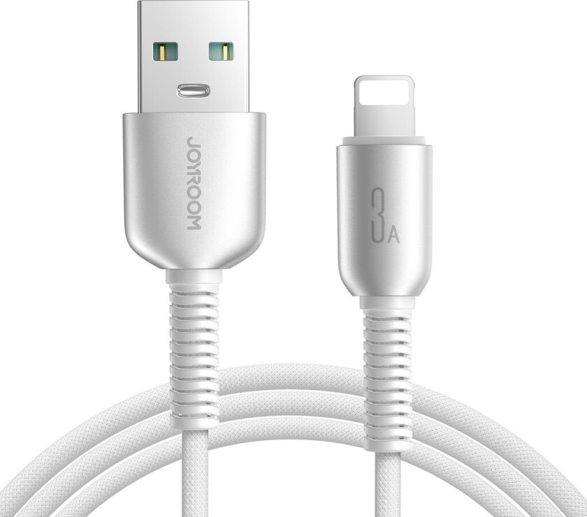 USB-C til Lightning-kabel Hurtiglading 3A, 1,2m - Lysegrå