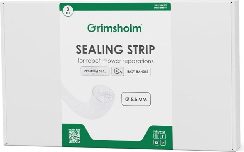 Tetningslist for robotgressklippere 5,5 mm, 3 m