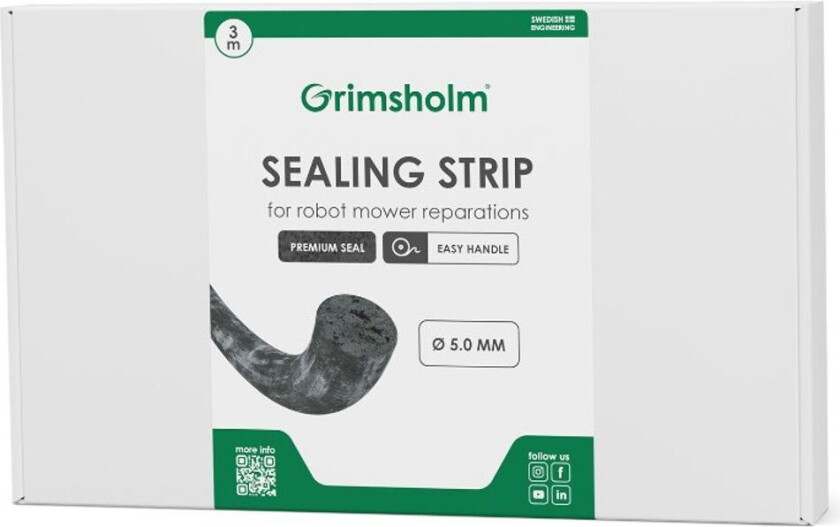 Tetningslist for robotgressklippere 5,0 mm, 3 m