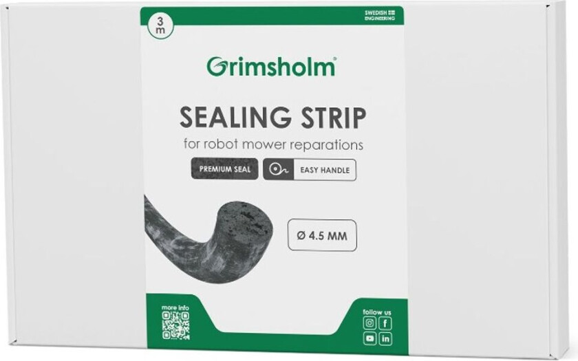 Tetningslist for robotgressklippere 4,5 mm, 3 m