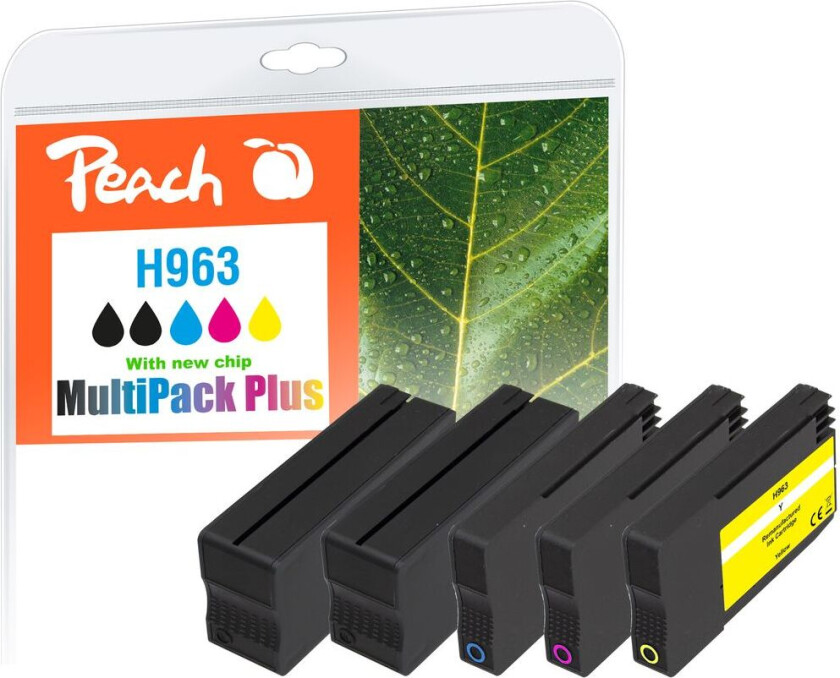 Kompatibel med HP No. 963 Blekkpatron multipakke Plus, 5-pack