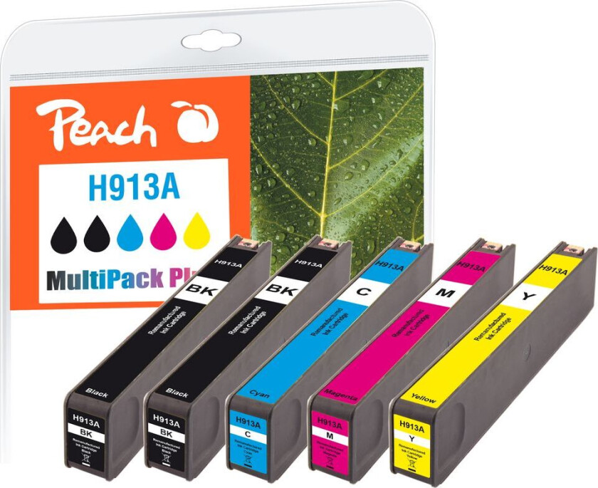 Kompatibel med HP No. 913A blekkpatron multipakke Plus, 5-pack