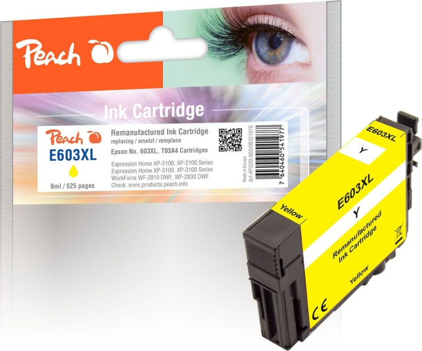 Kompatibel med Epson No. 603XL Blekkpatron Gul T03A4 6ml