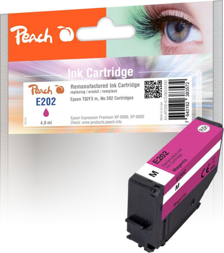 Kompatibel med Epson No. 202 blekkpatron Magenta T02F3 4,8ml