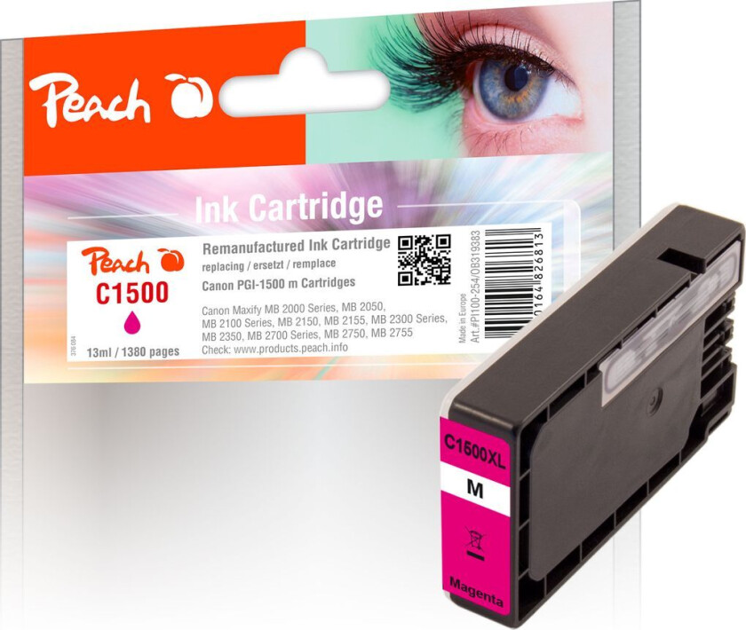 Kompatibel med Canon PGI-1500XL blekkpatron Magenta 13ml