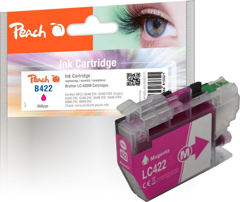 Kompatibel med Brother LC-422 Blekkpatron Magenta 10ml