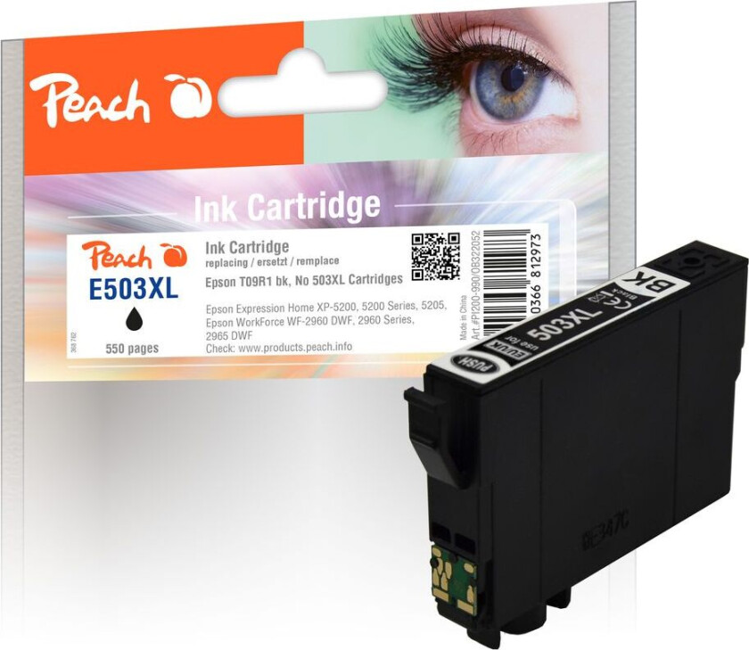 Kompatibel med Epson No. 503XL Blekkpatron Svart 13,5ml