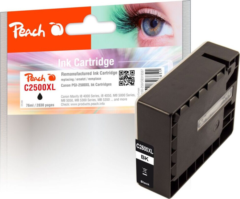 Kompatibel med Canon PGI-2500XL blekkpatron Svart 76ml