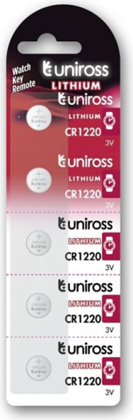 Lithium CR1220 5-pakning