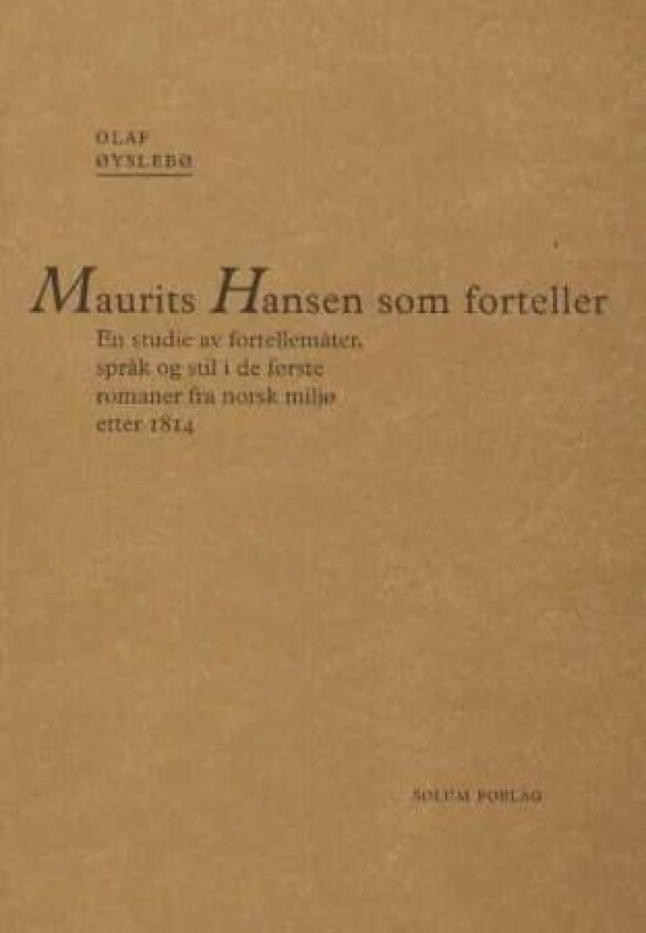 Maurits Hansen som forteller av Olaf Øyslebø