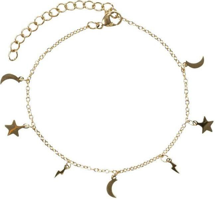 DARK Charm Bracelet Extra Thin Gold