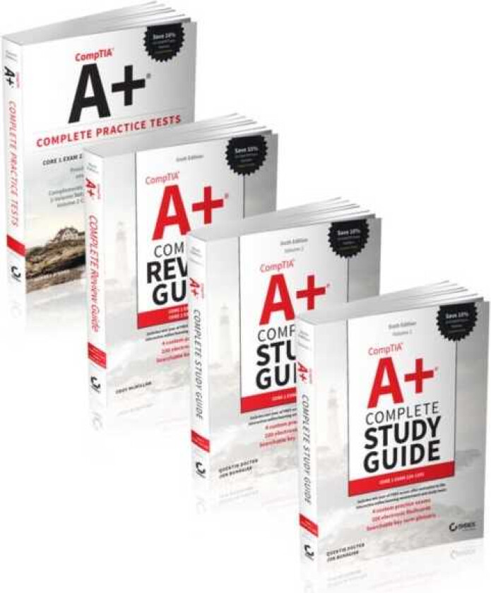 Bilde av CompTIA A+ Complete Certification Kit: Core 1 Exam 2201201 and Core 2 Exam 2201202, 6e