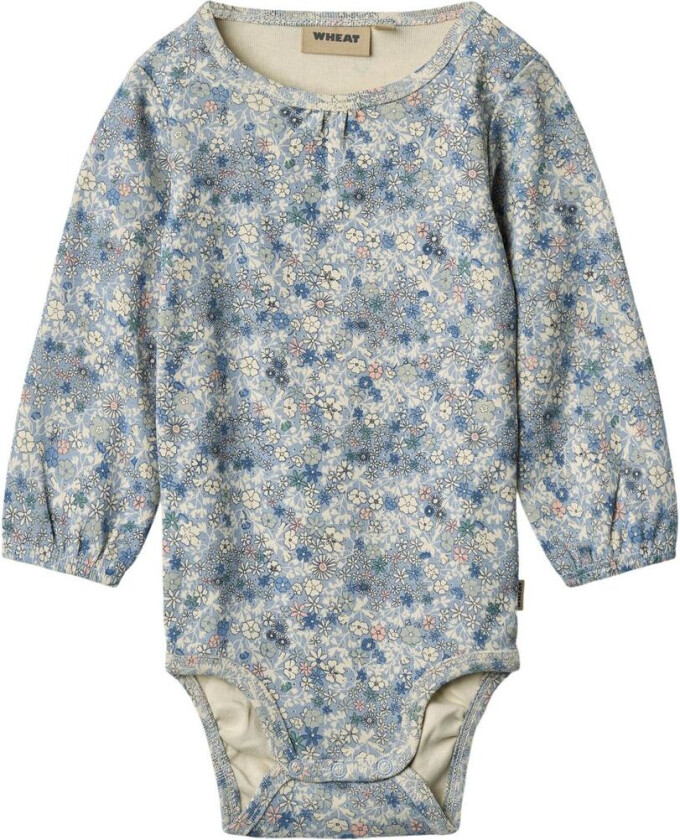 Linette Baby Body Blue Summer Flowers | Blå | 86 cm
