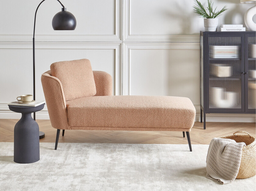 Uklund Sjeselong 148 cm Venstre - Beige/Svart