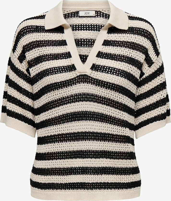 Topp jdyTikka S/S Polo Pullover - Beige