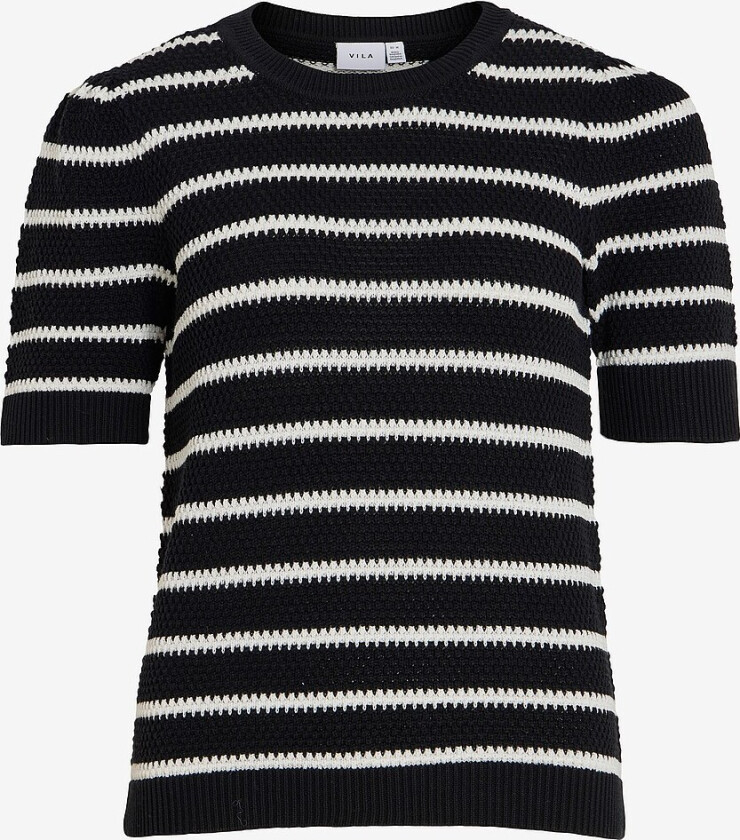 Topp viDalo O-neck S/s Stripe - Svart