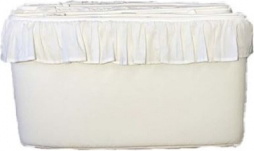 Sengekant med Volanger, Hvit