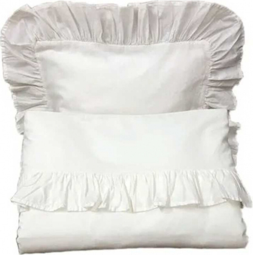 Sengesett Vogn/vugge Volang, Hvit