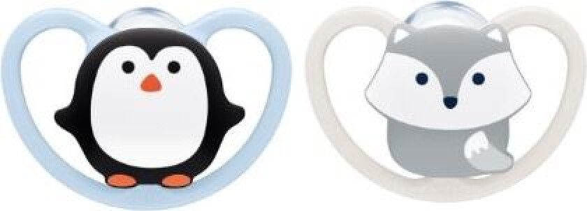 Smokker 2-pakk Space 0-6 mån Blå/Hvit