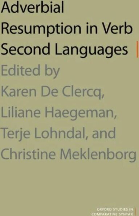 Adverbial Resumption in Verb Second Languages