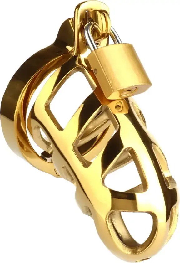 Mr. Steel Brutal Chastity Cage Gold