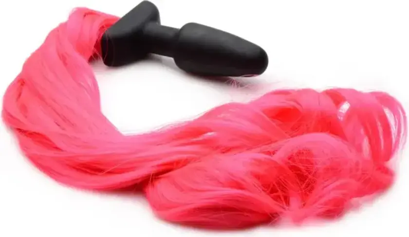 Tailz Hot Pink Pony Tail Anal Plug Medium