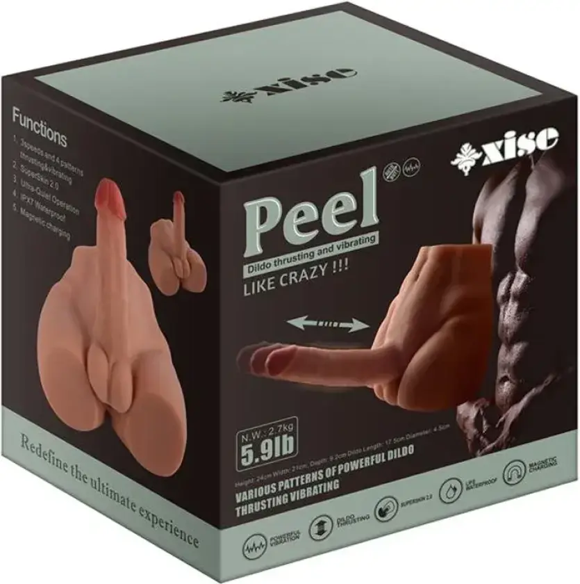 Peel Thrusting & Vibrating Dildo
