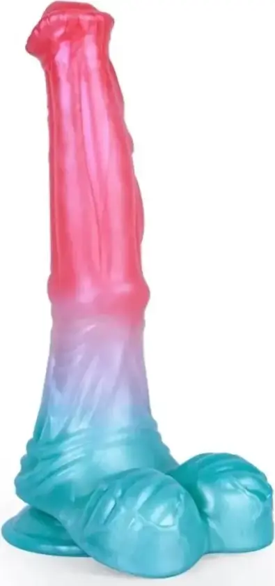 Alien Beast Cyan Rainbow Dildo 24,8 cm