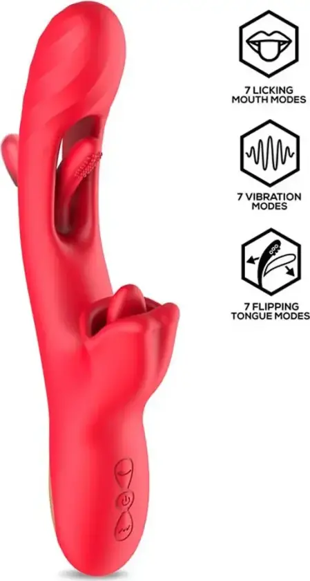 Flipping Tongue With Licking Mouth Vibrator