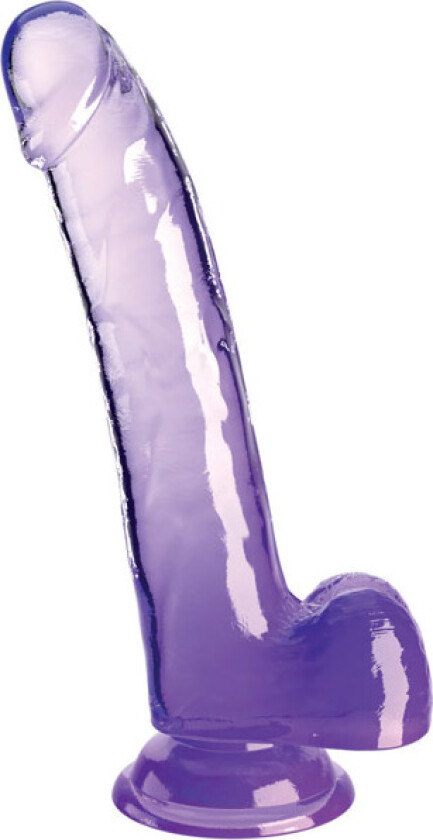 King Cock Clear With Balls Purple 23 cm