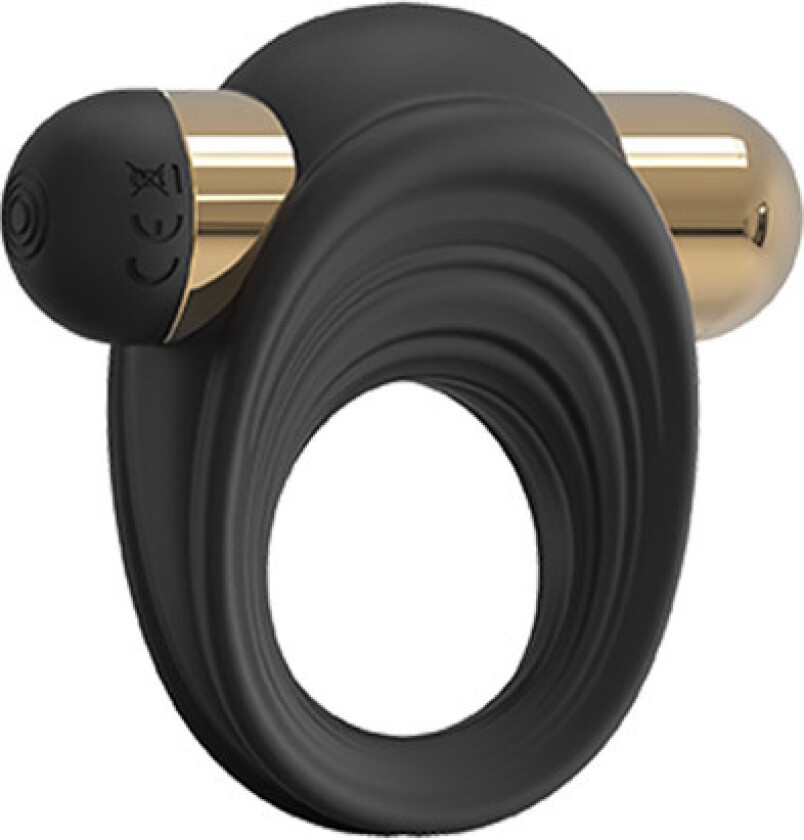 Vibrating C-Ring Black & Gold
