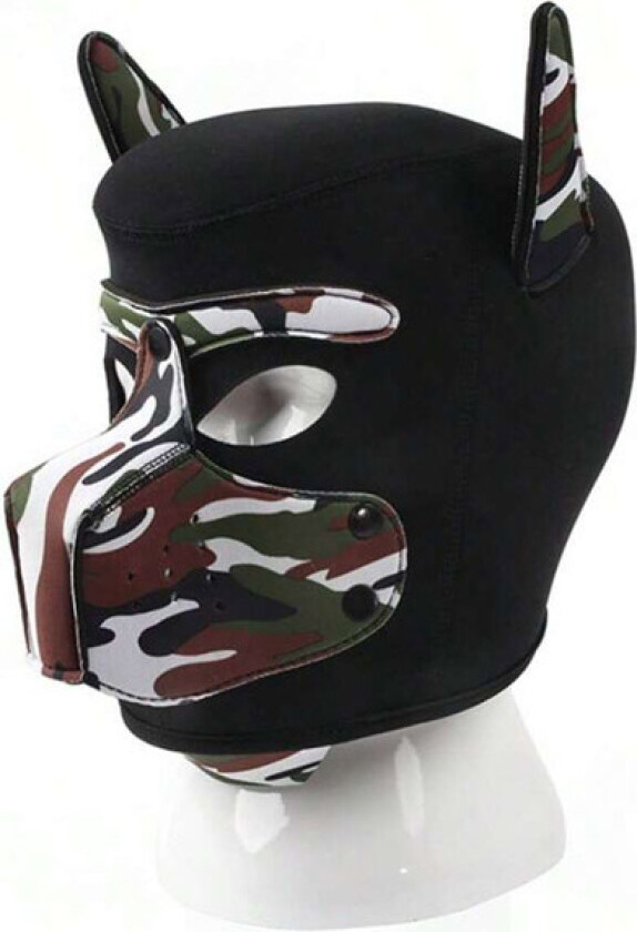 Neoprene Dog On Mask Black-Camouflage