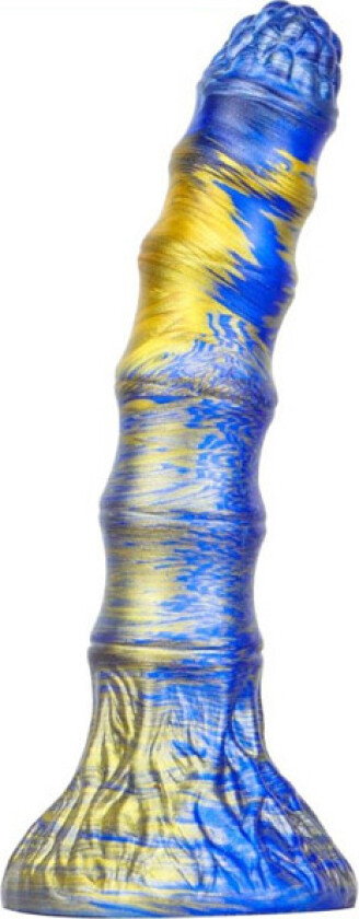 Dildo Bamspin Blue/Gold 17,5 cm